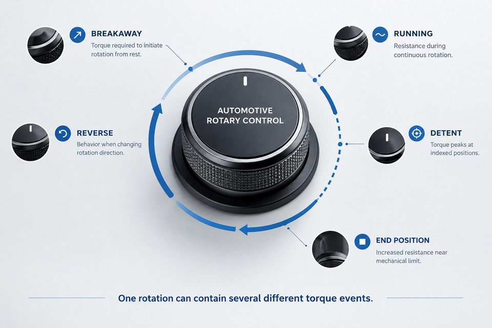 automotive knob torque test parameters